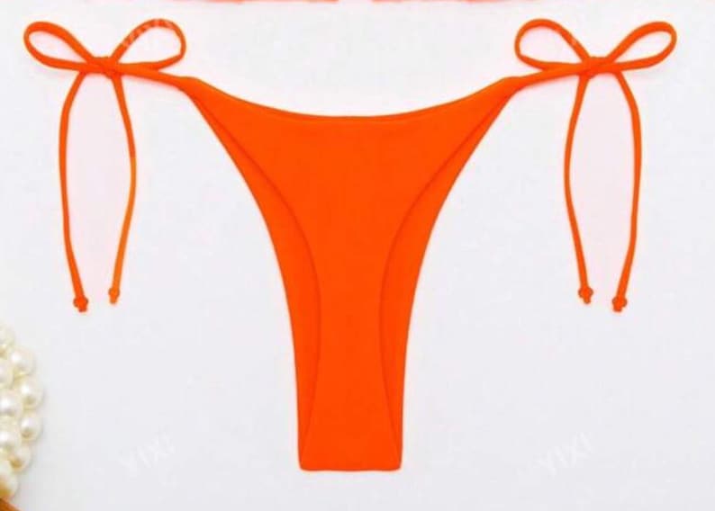 Orange flora bikini