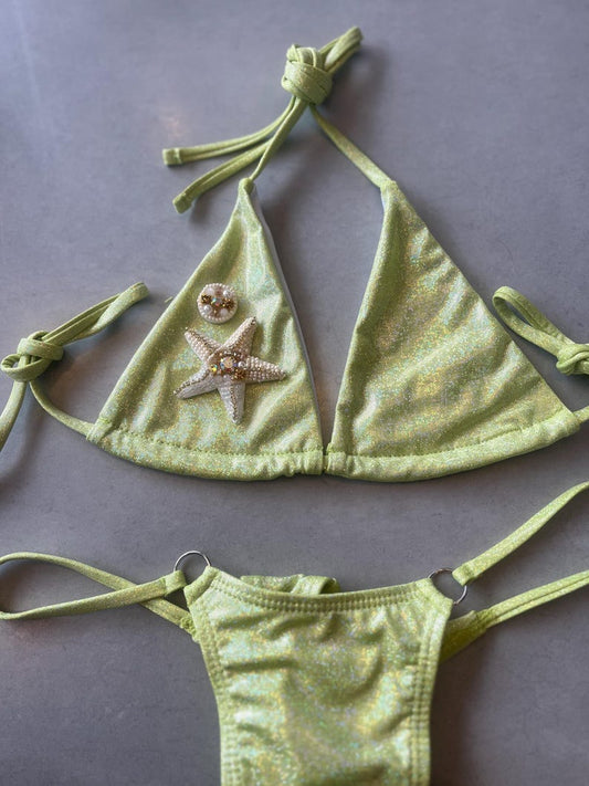 Matcha cream starfish bikini