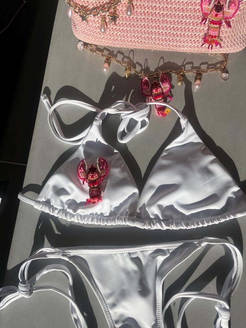 White lobster bikini