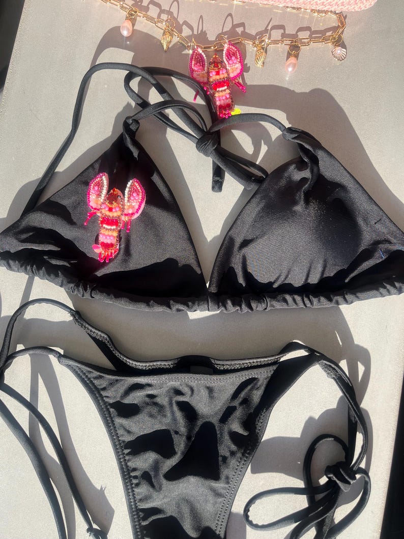 Black lobster bikini