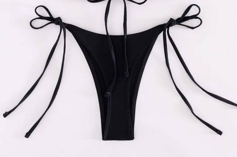 Black / pink Gem starfish bikini