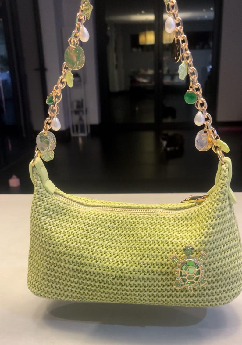 Matcha turtle bay charm bag