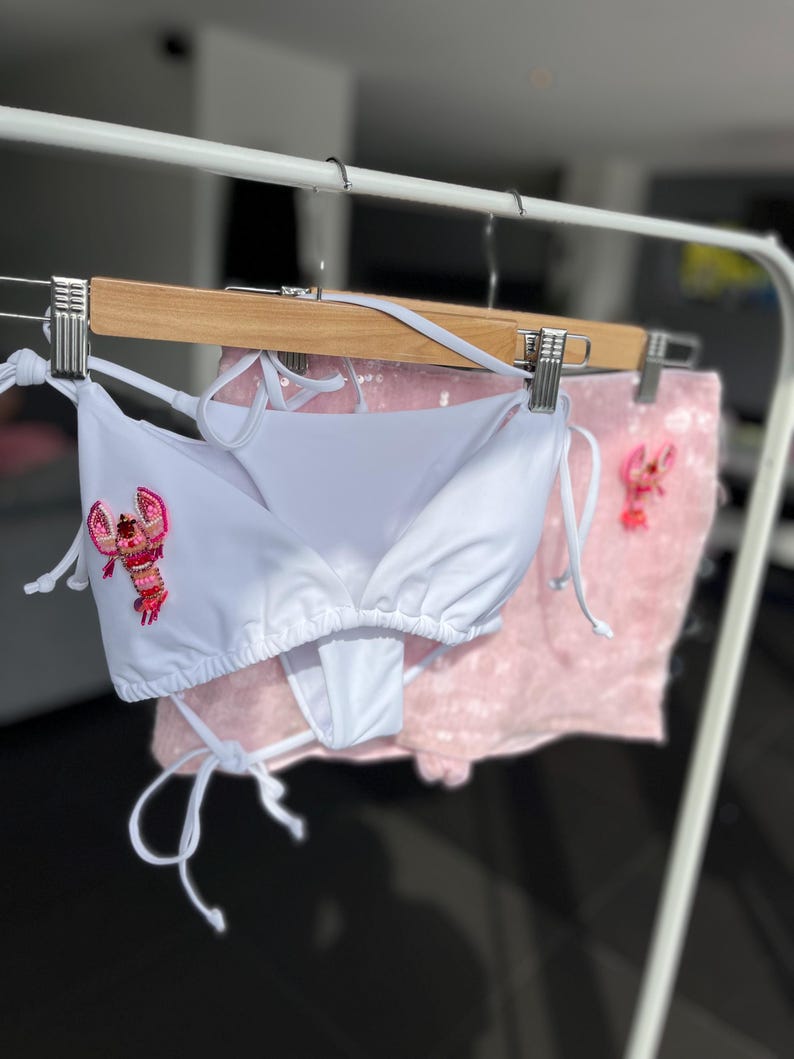 Pink sequin lobster skort