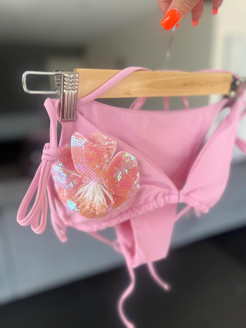 Pastel Pink flora bikini