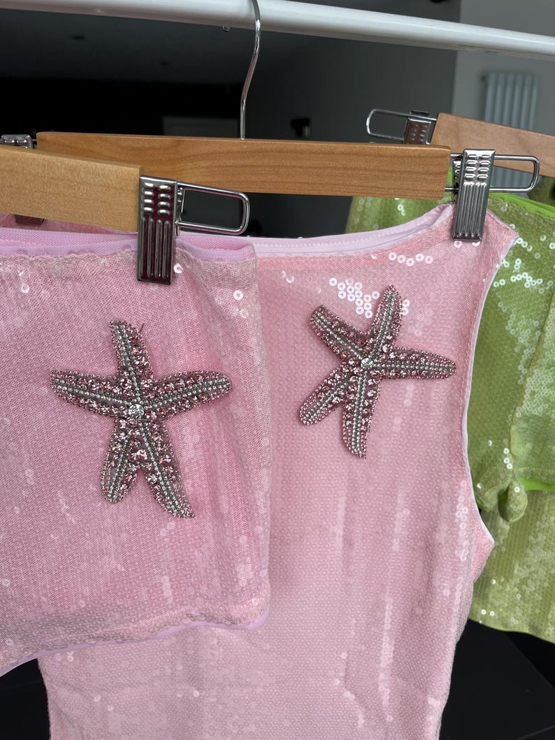 Pink / pink Gem starfish tank & shorts SET