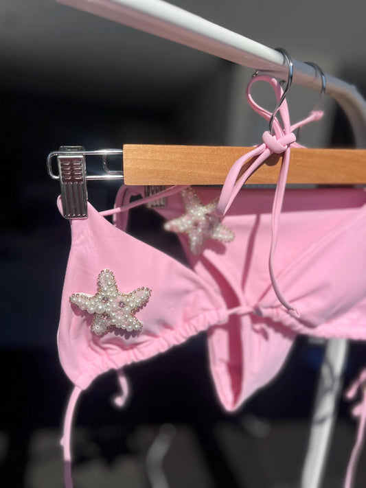 Pastel Pink pearl starfish bikini