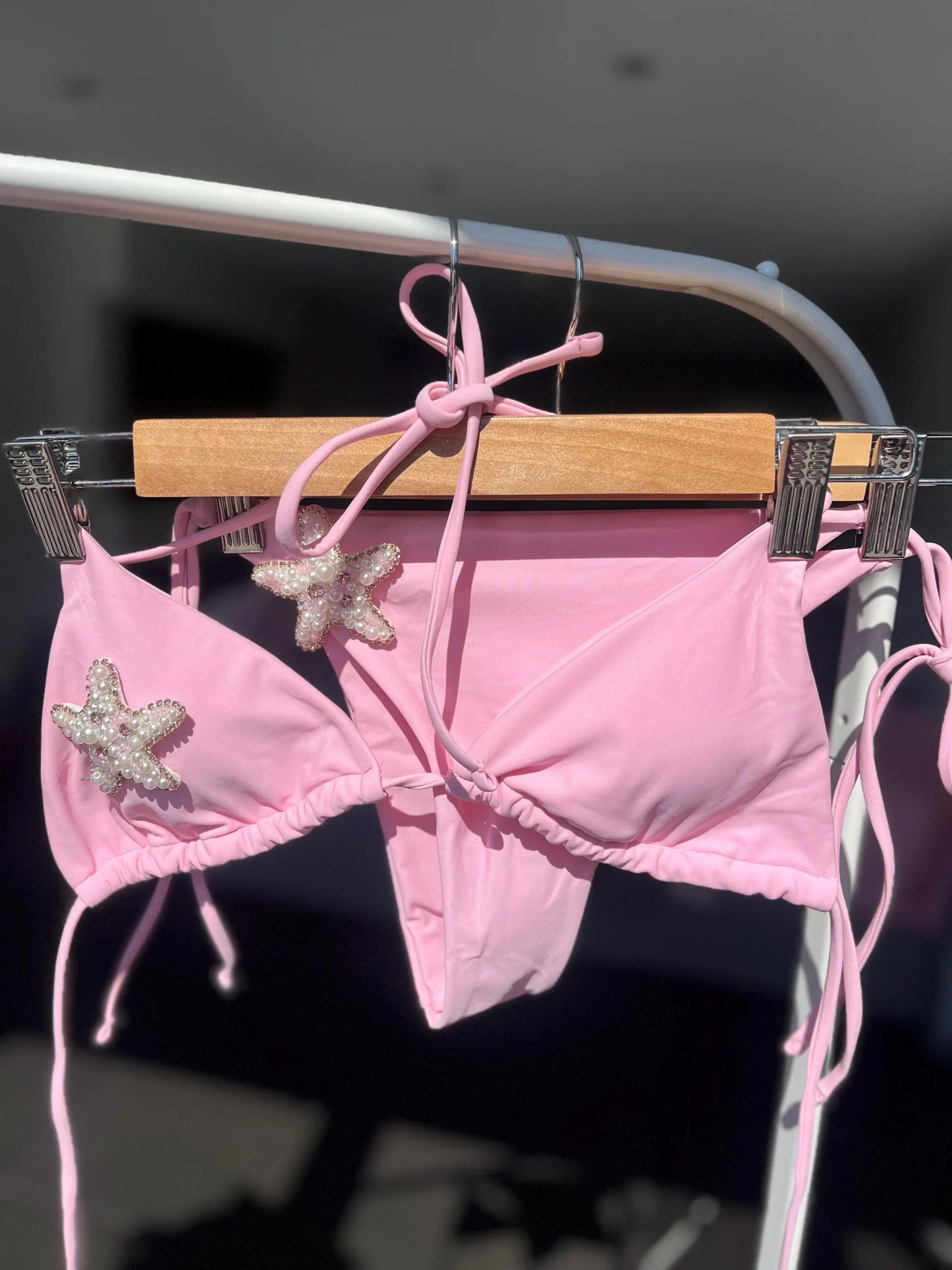 Pastel Pink pearl starfish bikini